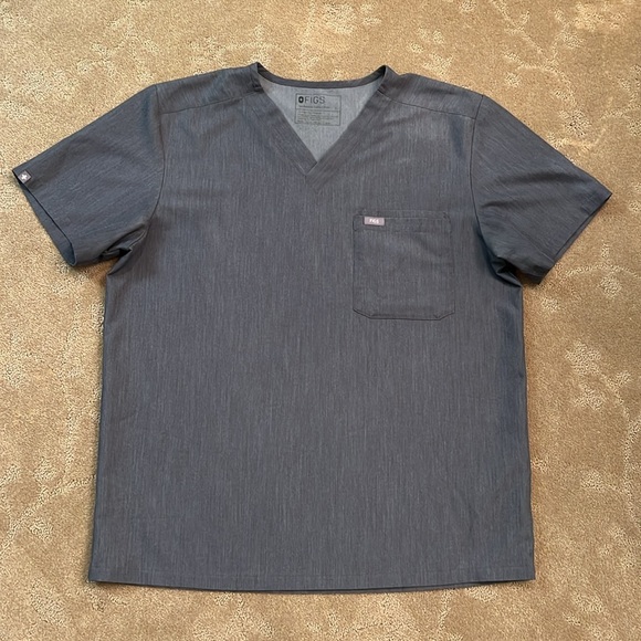 Figs Other - FIGS Leon Three-Pocket Graphite Scrub Top, Large